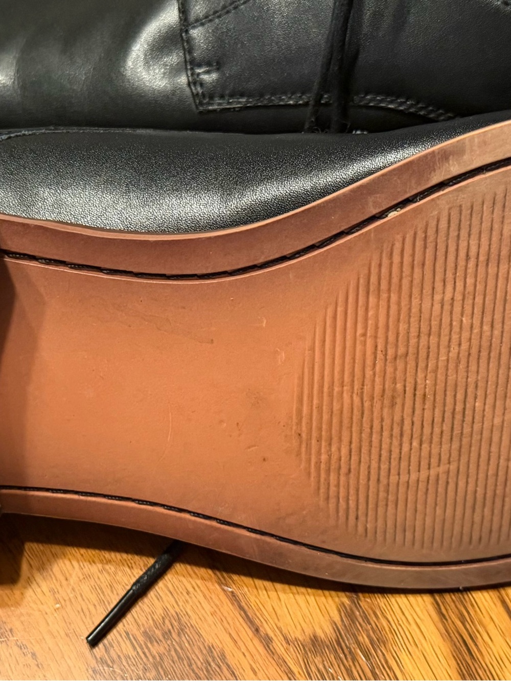 Classic Black Leather Derby Shoes with Brown Welt - Picture 4 of 4